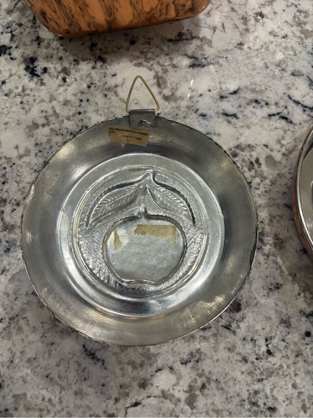 Vintage Copper Kitchen Molds Lot of 4 Cherry Pear Wheat Apple Cottagecore - Picture 12 of 15